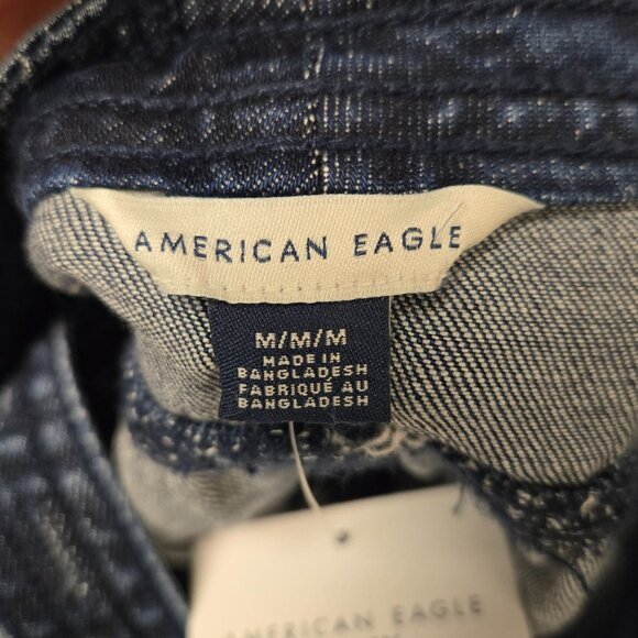 American Eagle Womens Denim Button-Up Tank Top With Crossback Straps Size M - Picture 8 of 10